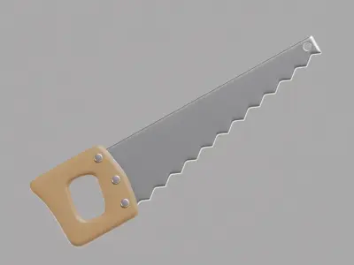 handsaw saw 3d model Low-poly 3D model