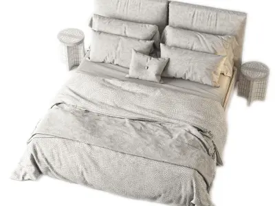 Meridiani Oliver Bed 01 3D model