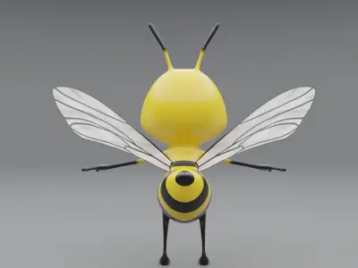 3D Bee Cartoon 3D model