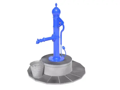 Manual water pump 3D model get