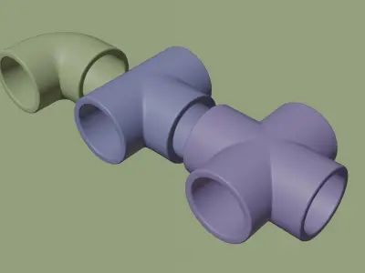 Pipe Joints Set 3D model