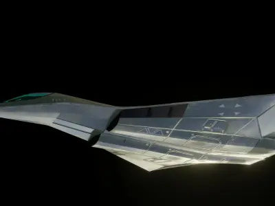 star fighter Low-poly 3D model