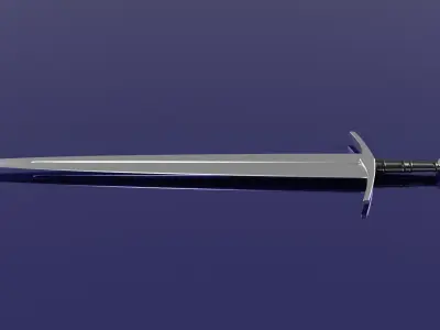 Iron sword 3D model 3D model