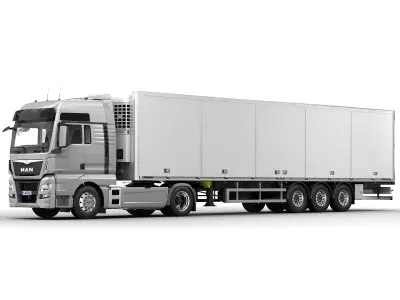 Truck XXL Semi-Trailer 3D model