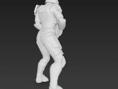 3D Printable Space Commando 3D model