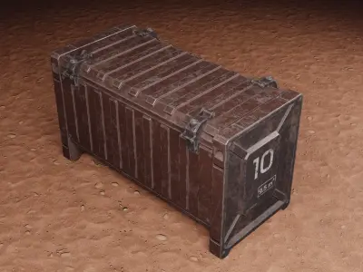 Sci-Fi Mining Container Free low-poly 3D model