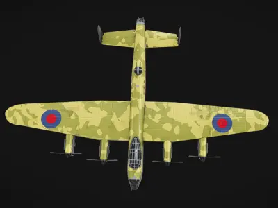 Avro Lancaster Low-poly 3D model