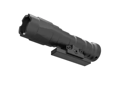 Flashlight for cosplay blaster 3D print model