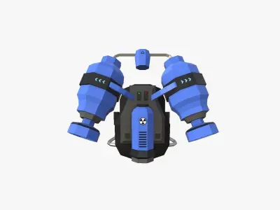 Jetpack Low Poly F03 - SciFi Character Design Low-poly 3D model
