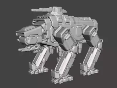 6MM SCALE AUTOMATON FACTORY WALKER MINIATURE MODELS  SCIFI GAMES 3D print model