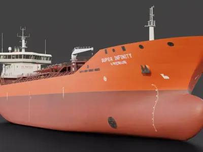 Oil Tanker Product Low-poly 3D model