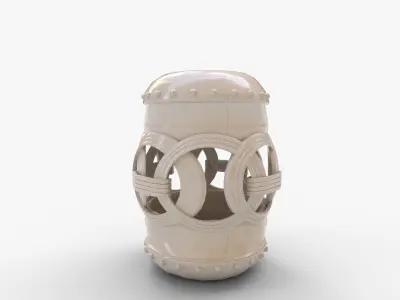 Ceramic Garden Stool 3D model