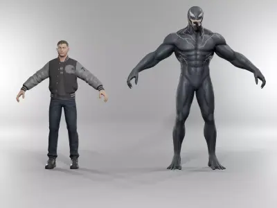 Eddie Brock And  Venom 3D model