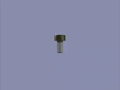 Steel Stained M3 Bolt Allen Cap with PBR 4K Textures 3D model