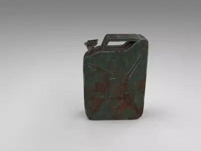 3D Jerry can rusty gas Low-poly 3D model
