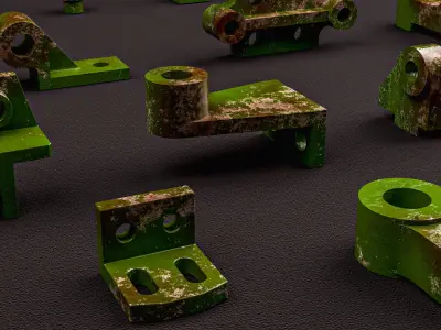 Building Blocks Kit Machined Parts Hard Surface V4 Low-poly 3D model