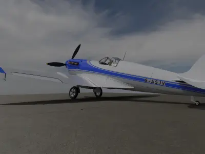 Supermarine Spitfire civil registration 3D model