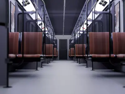 Train inside 3D model