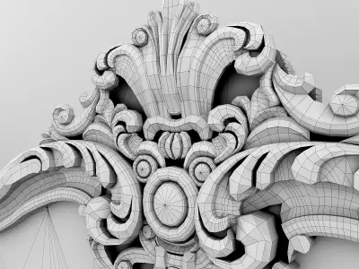 Pinal01 set of gold furniture 3D model