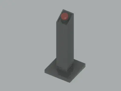 Pedestal Button 3D model