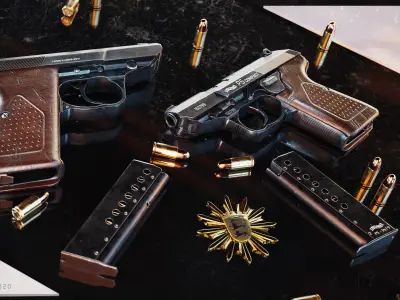 Walther P5 Compact Low-poly 3D model