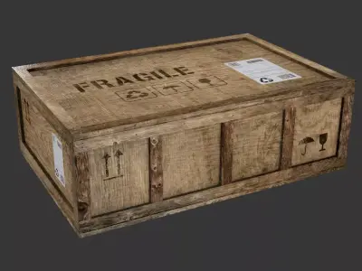 wooden crate PBR 4K Low-poly 3D model purchase