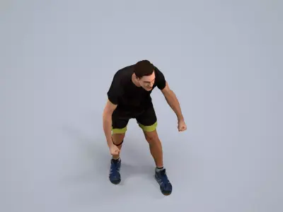 00510Gael007 - Adult Caucasian man standing in basketball 3D model