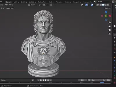 Alexander the Great Macedonian King Chess Piece 3D print model
