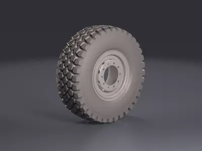Military truck wheel 3D model purchase
