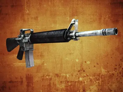 M16 Assault rifle Low-poly 3D model