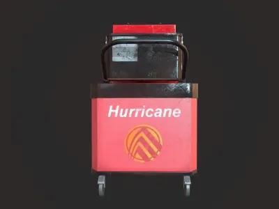 Vacuum cleaner Hurricane R2000 Low-poly 3D model