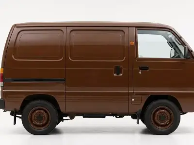 Vintage Compact Commercial Cargo Van 3D model