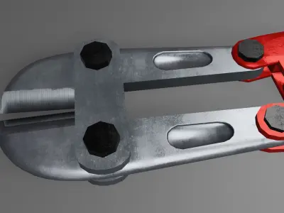 Bolt cutter rebar cutter - scissors pliers Low-poly 3D model