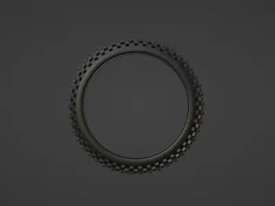 Motorcycle cross tire Low-poly 3D model