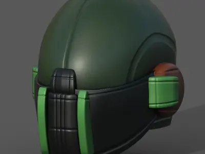 Helmet scifi military combat 3d model low poly  Low-poly 3D model get
