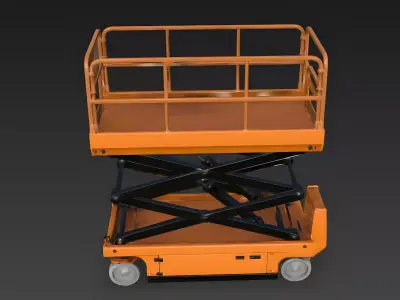 Industrial Mobile Scissor Lift 3D Model Low-poly 3D model