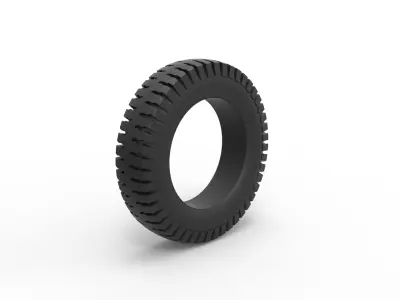 Military tire 8 Scale 1 to 10 3D print model