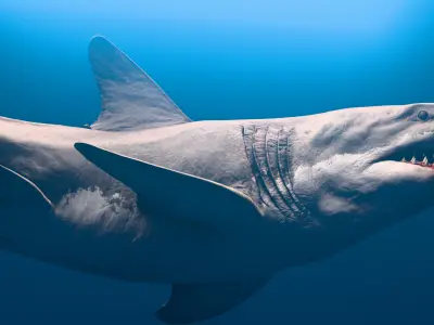 Megalodon Animated  Low-poly 3D model
