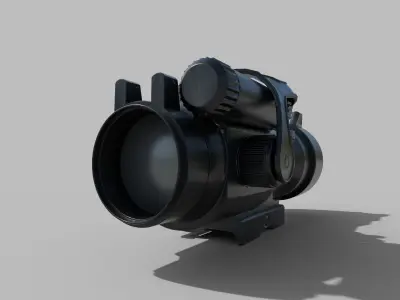 Aimpoint 2X scope  Low-poly 3D model