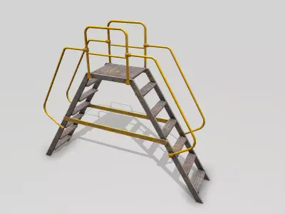 Metal Ladder Low-poly 3D model