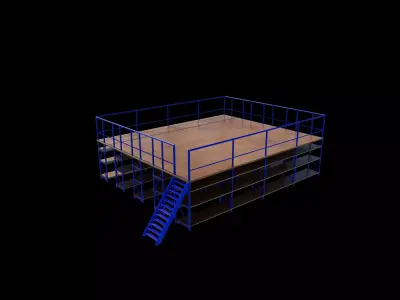 Multi Tier Steel Platform 3D model