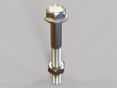 M5 Hex Bolt and Nut 3D print model