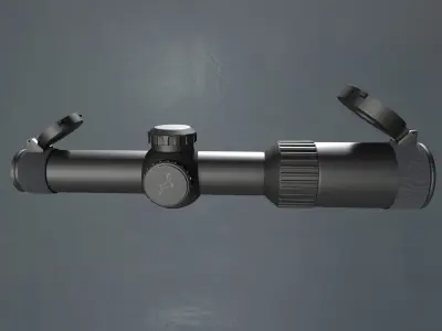 Tactical Rifle Scope 3D Model 3D model