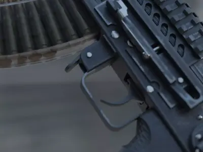 Modular AK-47 Low-poly 3D model