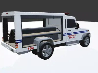 Low Poly Police Patrol Car Low-poly 3D model