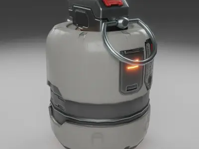 sci-fi grenade attack Low-poly 3D model
