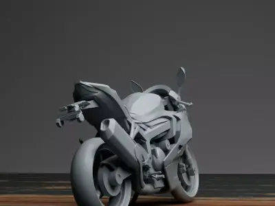 Kawasaki Ninja ZX 4RR Motorcycle STL 3D Printable Sport Bike 3D print model