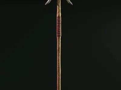 Low Poly Royal Spear Low-poly 3D model