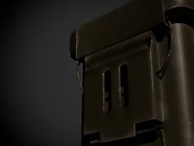 Ammo Box Low-poly 3D model 2