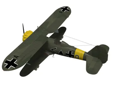 Henschel Hs123 3D model purchase